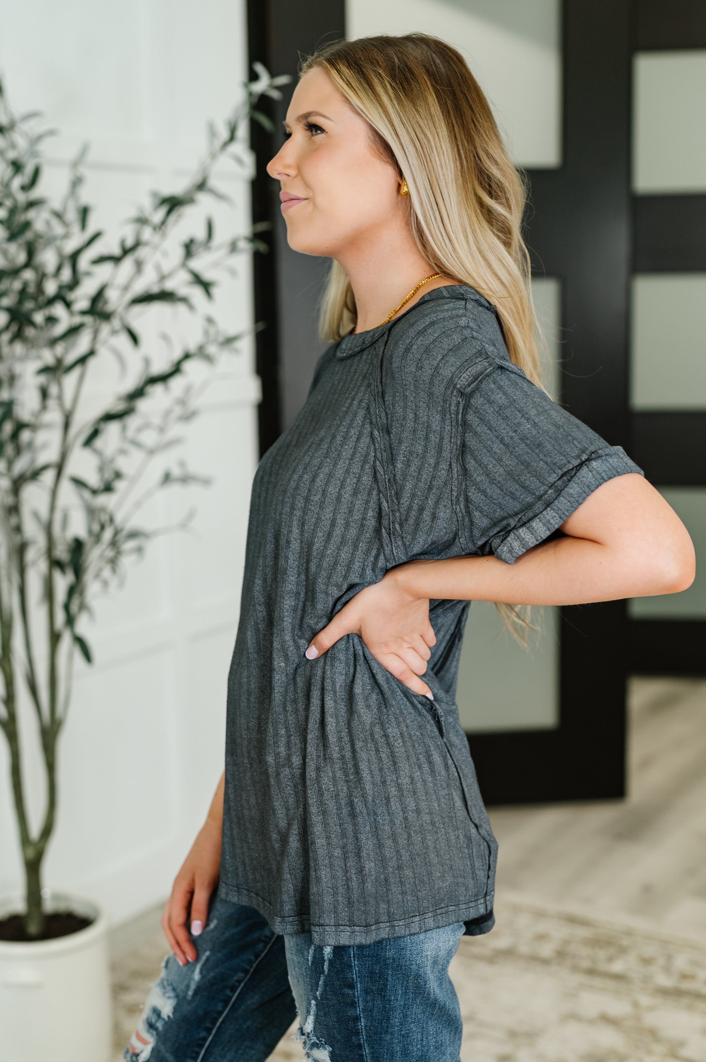 Zenana Sunday's Bestie Mineral Wash Top in Ash Black-Womens-Ave Shops-[option4]-[option5]-[option6]-[option7]-[option8]-Shop-Boutique-Clothing-for-Women-Online