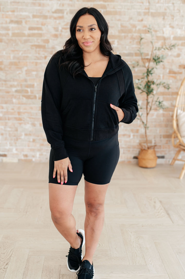 Sun or Shade Zip Up Jacket in Black-Athleisure-The Bee Chic Boutique-[option4]-[option5]-[option6]-[option7]-[option8]-Shop-Boutique-Clothing-for-Women-Online