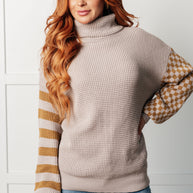 Super Seasonal Patchwork Waffle Knit Sweater-Tops-Ave Shops-[option4]-[option5]-[option6]-[option7]-[option8]-Shop-Boutique-Clothing-for-Women-Online
