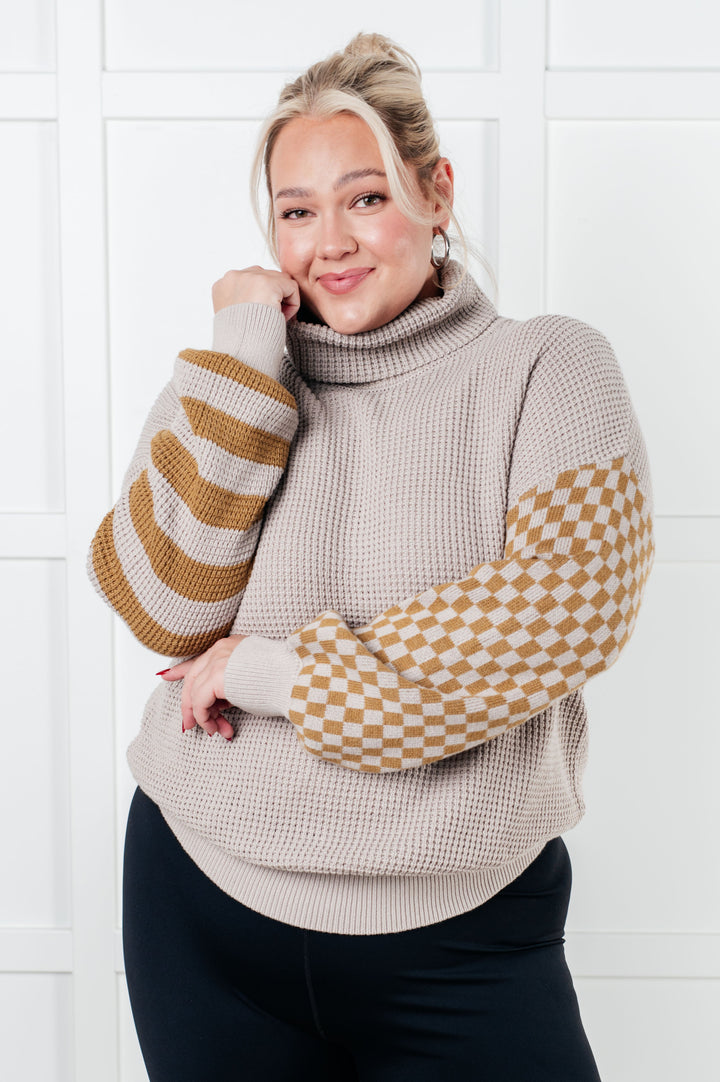 Super Seasonal Patchwork Waffle Knit Sweater-Tops-Ave Shops-[option4]-[option5]-[option6]-[option7]-[option8]-Shop-Boutique-Clothing-for-Women-Online