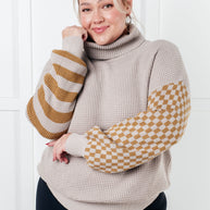Super Seasonal Patchwork Waffle Knit Sweater-Tops-Ave Shops-[option4]-[option5]-[option6]-[option7]-[option8]-Shop-Boutique-Clothing-for-Women-Online