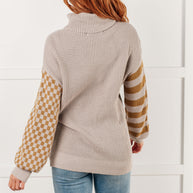 Super Seasonal Patchwork Waffle Knit Sweater-Tops-Ave Shops-[option4]-[option5]-[option6]-[option7]-[option8]-Shop-Boutique-Clothing-for-Women-Online