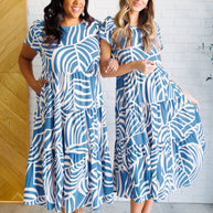 Surf Watch Tiered Midi Dress-Dresses-Ave Shops-[option4]-[option5]-[option6]-[option7]-[option8]-Shop-Boutique-Clothing-for-Women-Online