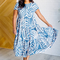 Surf Watch Tiered Midi Dress-Dresses-Ave Shops-[option4]-[option5]-[option6]-[option7]-[option8]-Shop-Boutique-Clothing-for-Women-Online