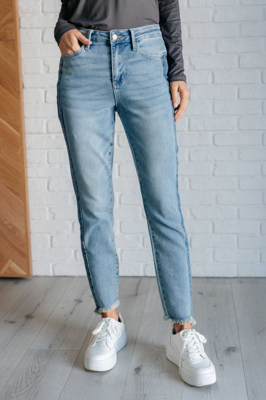 Judy Blue Susan High Rise Side Panel Detail Slim Jeans-Denim-Ave Shops-[option4]-[option5]-[option6]-[option7]-[option8]-Shop-Boutique-Clothing-for-Women-Online
