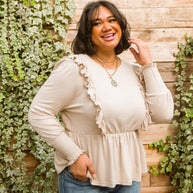 Sweet Confession Top In Seashell-Womens-Ave Shops-[option4]-[option5]-[option6]-[option7]-[option8]-Shop-Boutique-Clothing-for-Women-Online