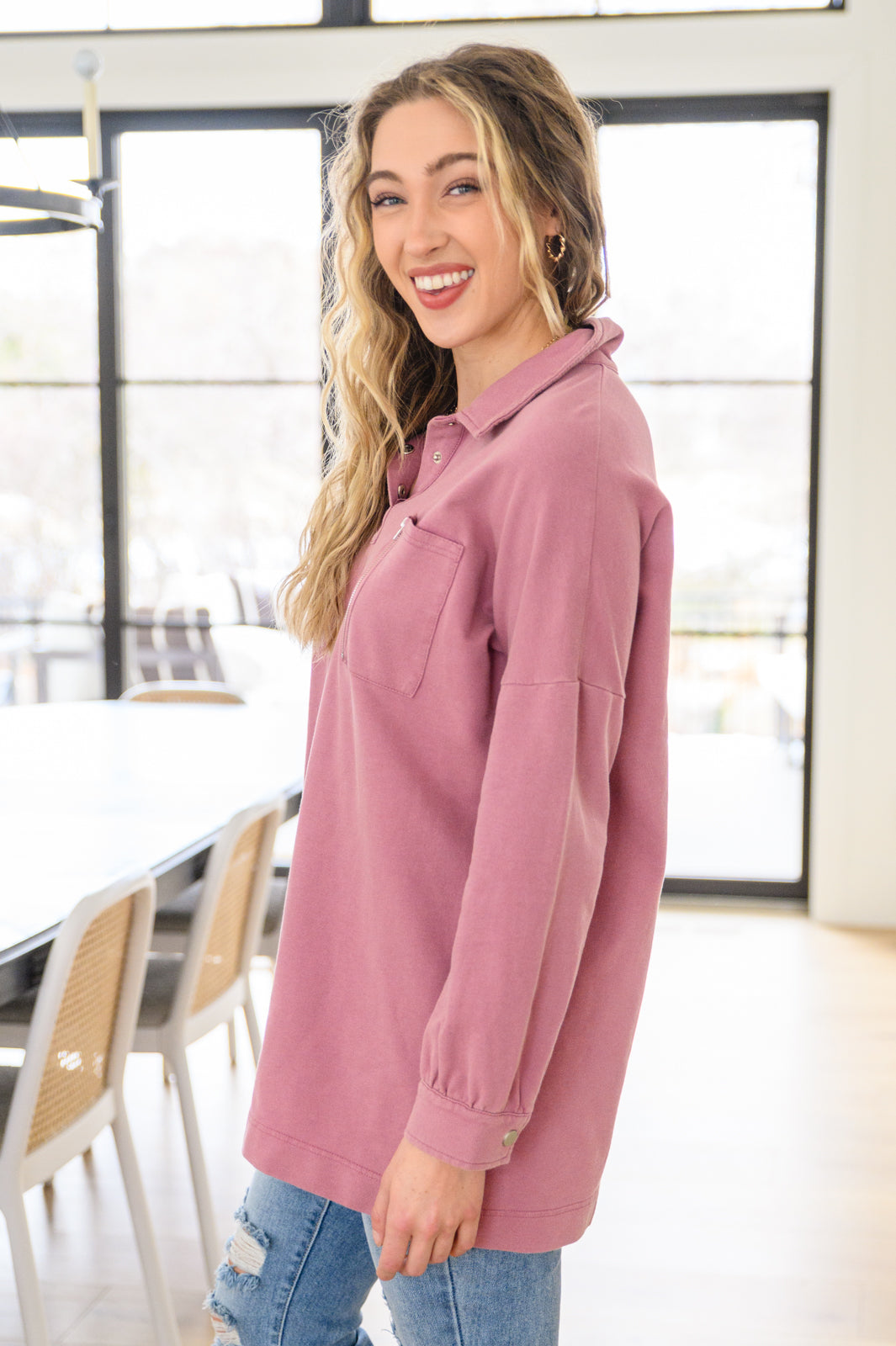 Sweet Crush Collar Pullover in Mauve-Womens-Ave Shops-[option4]-[option5]-[option6]-[option7]-[option8]-Shop-Boutique-Clothing-for-Women-Online