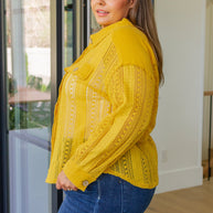 Sweeter Than Nectar Lace Button Down in Honey-Tops-Ave Shops-[option4]-[option5]-[option6]-[option7]-[option8]-Shop-Boutique-Clothing-for-Women-Online