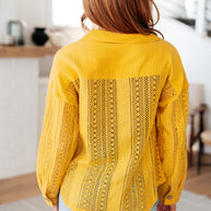 Sweeter Than Nectar Lace Button Down in Honey-Tops-Ave Shops-[option4]-[option5]-[option6]-[option7]-[option8]-Shop-Boutique-Clothing-for-Women-Online
