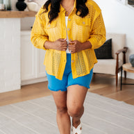 Sweeter Than Nectar Lace Button Down in Honey-Tops-Ave Shops-[option4]-[option5]-[option6]-[option7]-[option8]-Shop-Boutique-Clothing-for-Women-Online