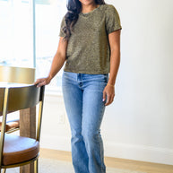 Sweetly Twinkle Short Sleeve Knit Top In Black-Womens-Ave Shops-[option4]-[option5]-[option6]-[option7]-[option8]-Shop-Boutique-Clothing-for-Women-Online