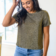 Sweetly Twinkle Short Sleeve Knit Top In Black-Womens-Ave Shops-[option4]-[option5]-[option6]-[option7]-[option8]-Shop-Boutique-Clothing-for-Women-Online