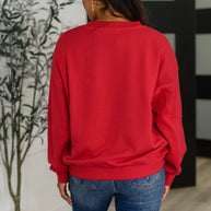 Sweet with a Side Eye Drop Shoulder Pullover in True Red-Womens-Ave Shops-[option4]-[option5]-[option6]-[option7]-[option8]-Shop-Boutique-Clothing-for-Women-Online