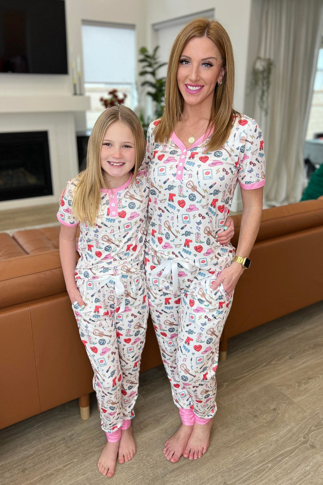 Shirley & Stone Matching Mommy & Me Short Sleeve Jogger Pajama Set - Swiftie-Preorder Close 01.10.2024-Shirley & Stone-[option4]-[option5]-[option6]-[option7]-[option8]-Shop-Boutique-Clothing-for-Women-Online