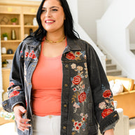 Lovely Visions Flower Embroidered Jacket-Layers-Ave Shops-[option4]-[option5]-[option6]-[option7]-[option8]-Shop-Boutique-Clothing-for-Women-Online