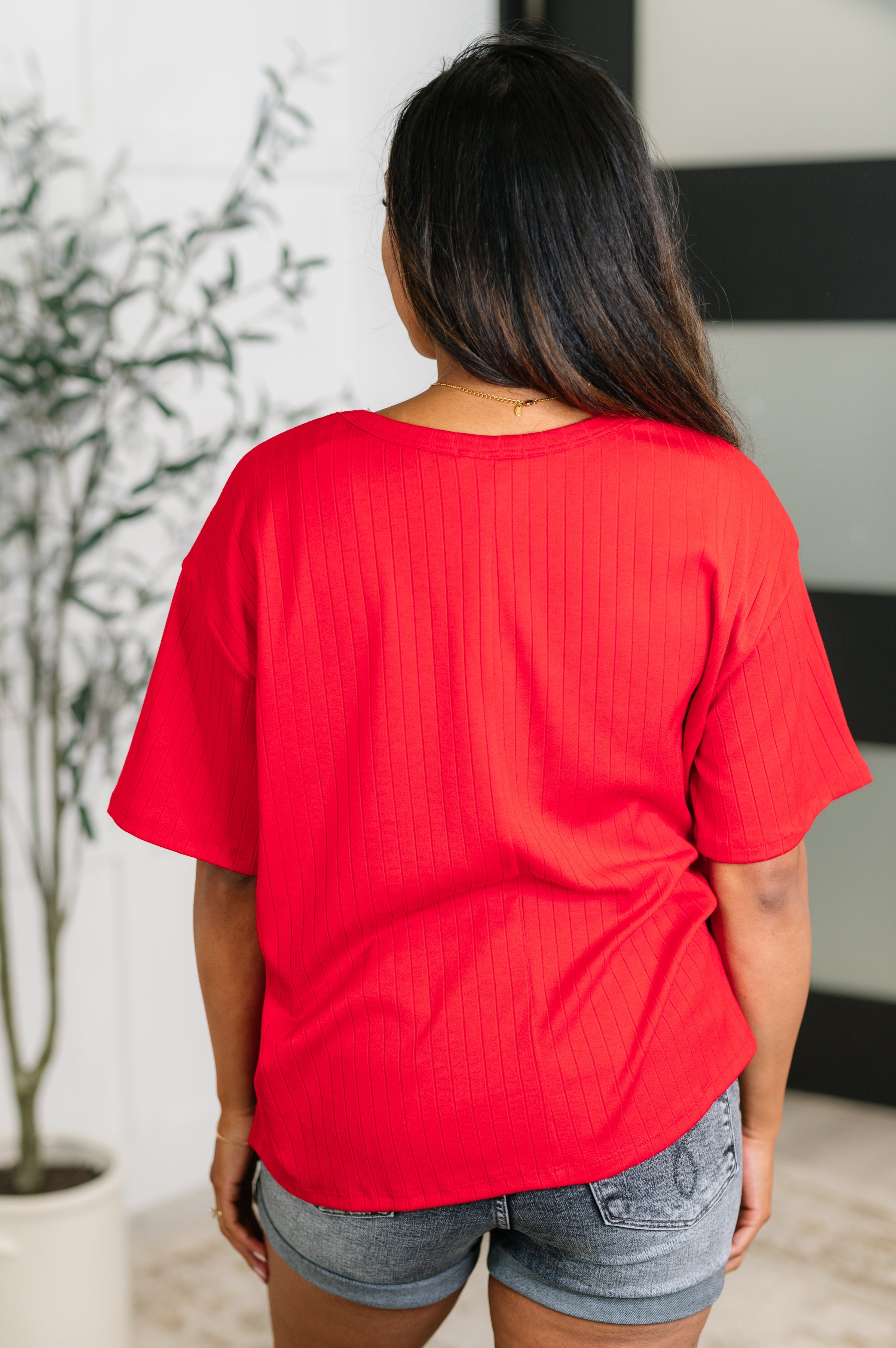 Take It Easy Slouchy Tee in Red-Womens-Ave Shops-[option4]-[option5]-[option6]-[option7]-[option8]-Shop-Boutique-Clothing-for-Women-Online