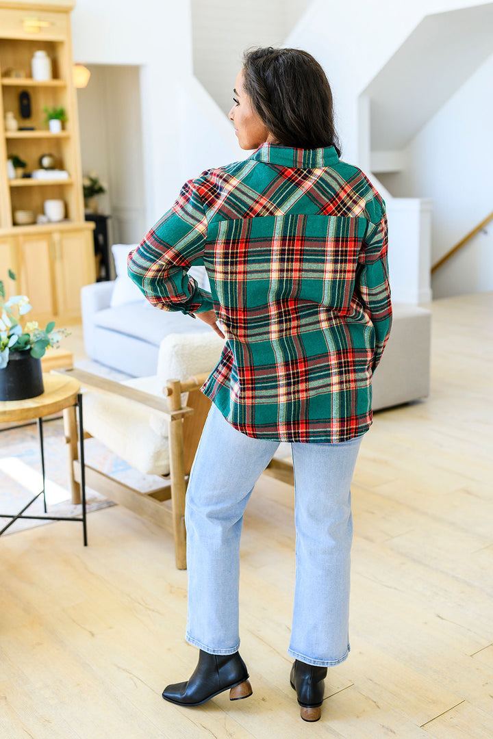 Shirley & Stone Tammy Flannel Shirt - Teal Green