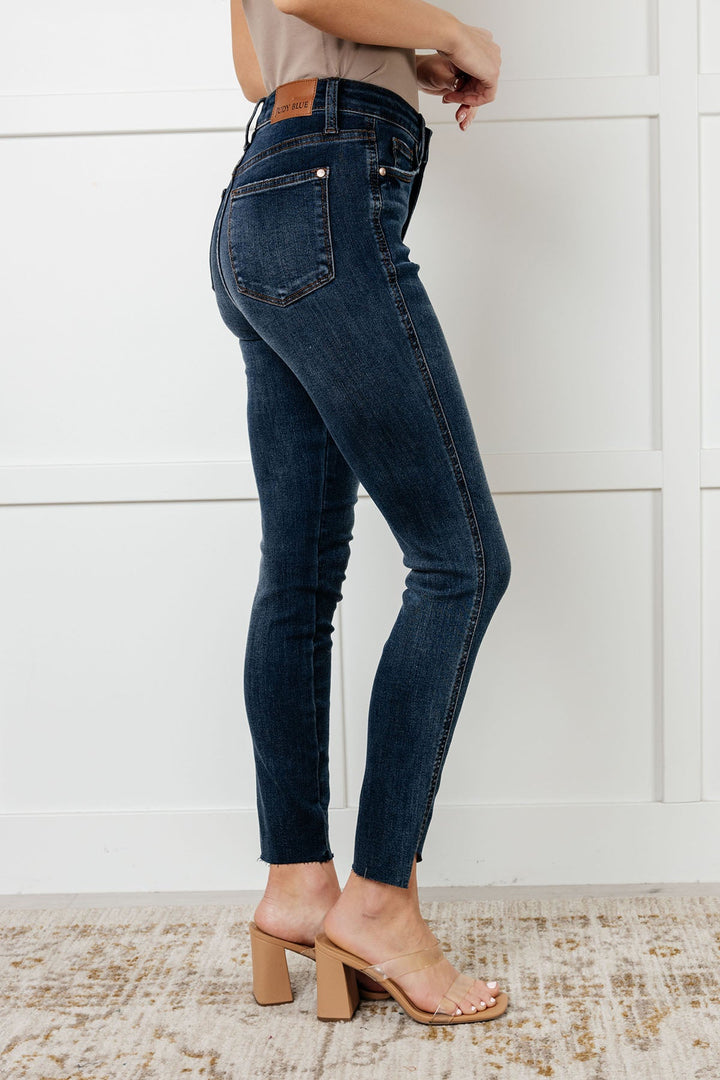 Judy Blue Tessa High Rise Control Top Step Hem Skinny Jeans-Womens-Ave Shops-[option4]-[option5]-[option6]-[option7]-[option8]-Shop-Boutique-Clothing-for-Women-Online