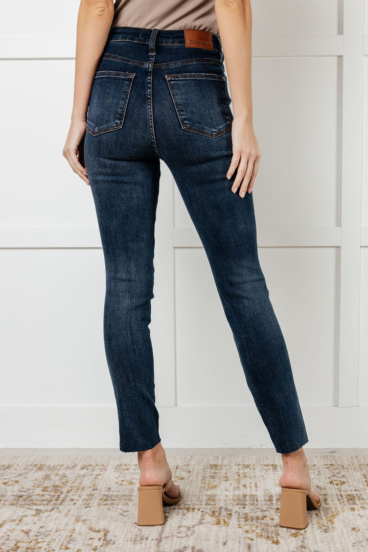 Judy Blue Tessa High Rise Control Top Step Hem Skinny Jeans-Womens-Ave Shops-[option4]-[option5]-[option6]-[option7]-[option8]-Shop-Boutique-Clothing-for-Women-Online