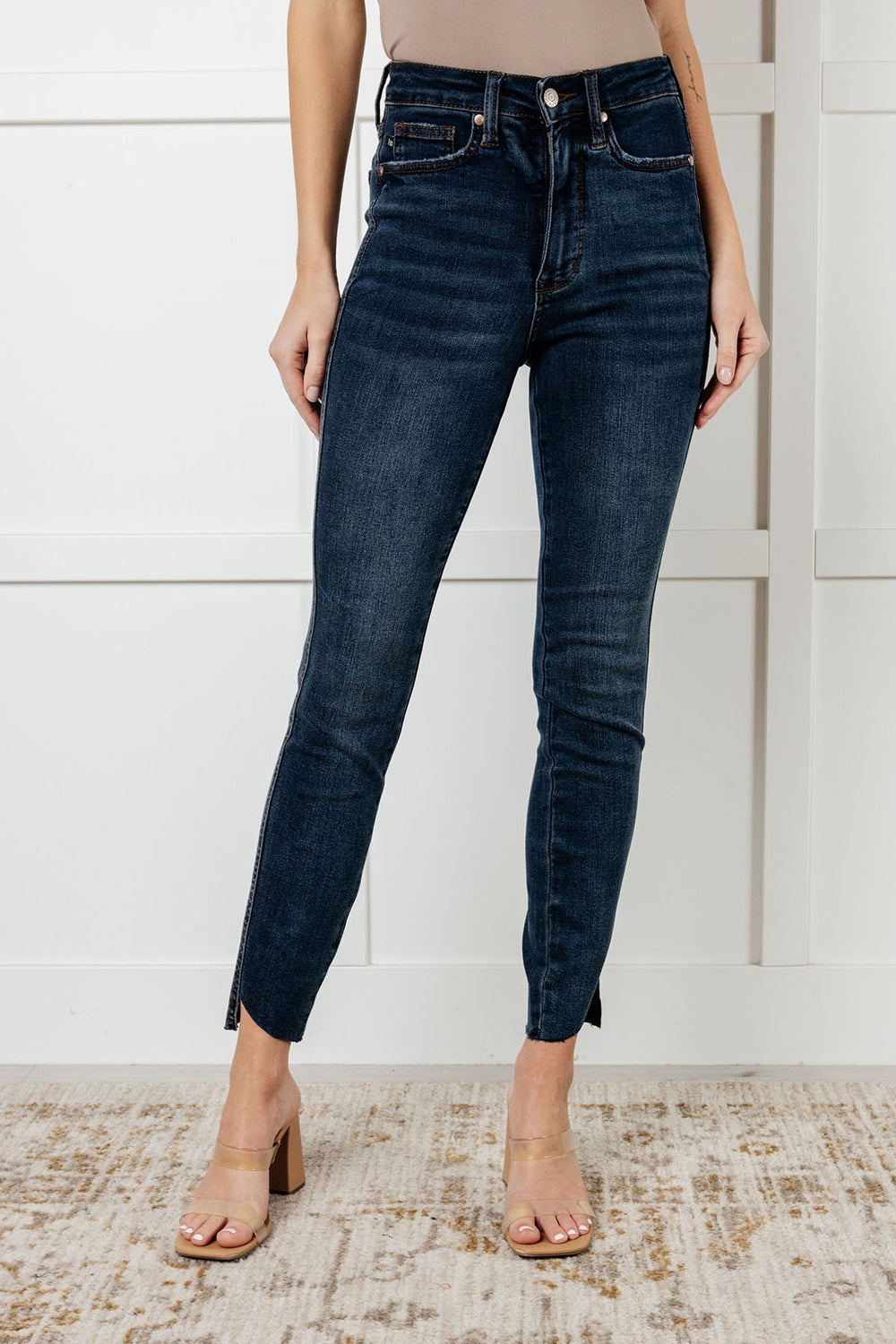 Judy Blue Tessa High Rise Control Top Step Hem Skinny Jeans-Womens-Ave Shops-[option4]-[option5]-[option6]-[option7]-[option8]-Shop-Boutique-Clothing-for-Women-Online