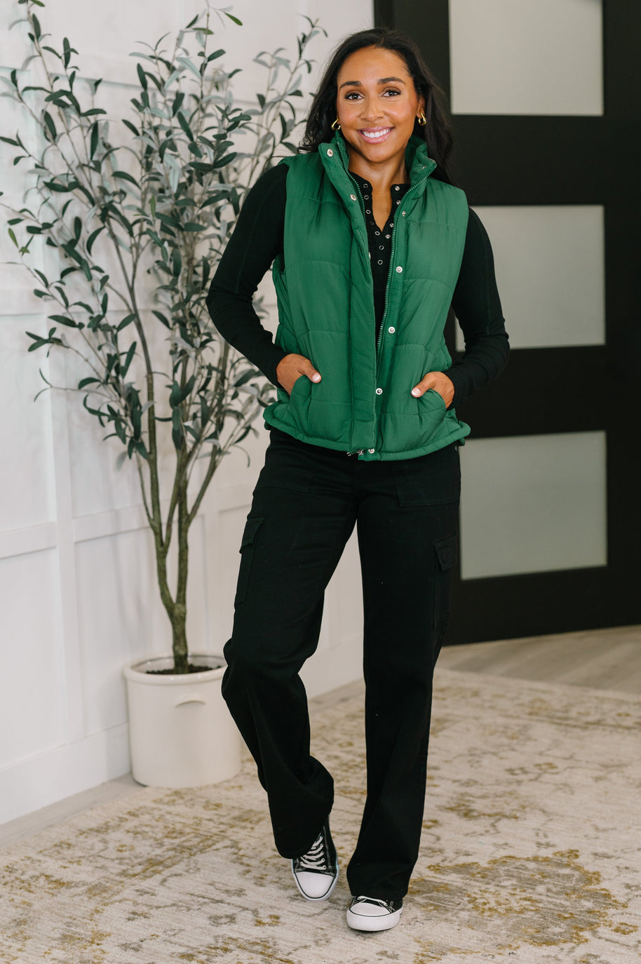 That's What I'm Talkin' About Puffer Vest in Hunter Green-Womens-Ave Shops-[option4]-[option5]-[option6]-[option7]-[option8]-Shop-Boutique-Clothing-for-Women-Online