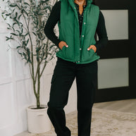 That's What I'm Talkin' About Puffer Vest in Hunter Green-Womens-Ave Shops-[option4]-[option5]-[option6]-[option7]-[option8]-Shop-Boutique-Clothing-for-Women-Online