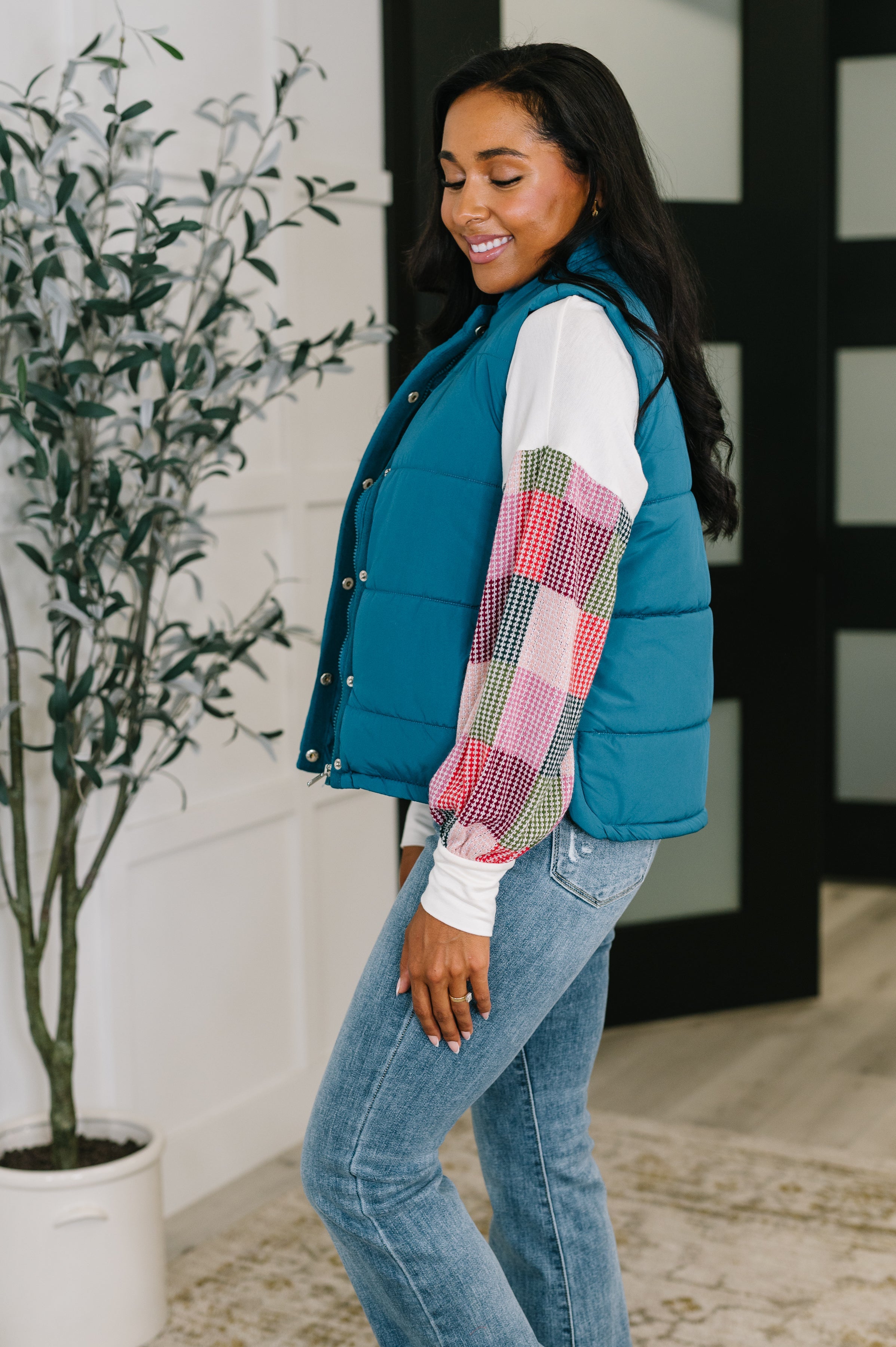 That's What I'm Talkin' About Puffer Vest in Teal-Womens-Ave Shops-[option4]-[option5]-[option6]-[option7]-[option8]-Shop-Boutique-Clothing-for-Women-Online