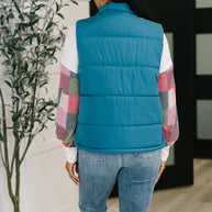 That's What I'm Talkin' About Puffer Vest in Teal-Womens-Ave Shops-[option4]-[option5]-[option6]-[option7]-[option8]-Shop-Boutique-Clothing-for-Women-Online