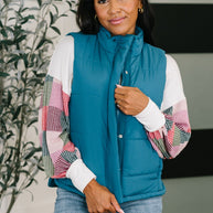 That's What I'm Talkin' About Puffer Vest in Teal-Womens-Ave Shops-[option4]-[option5]-[option6]-[option7]-[option8]-Shop-Boutique-Clothing-for-Women-Online