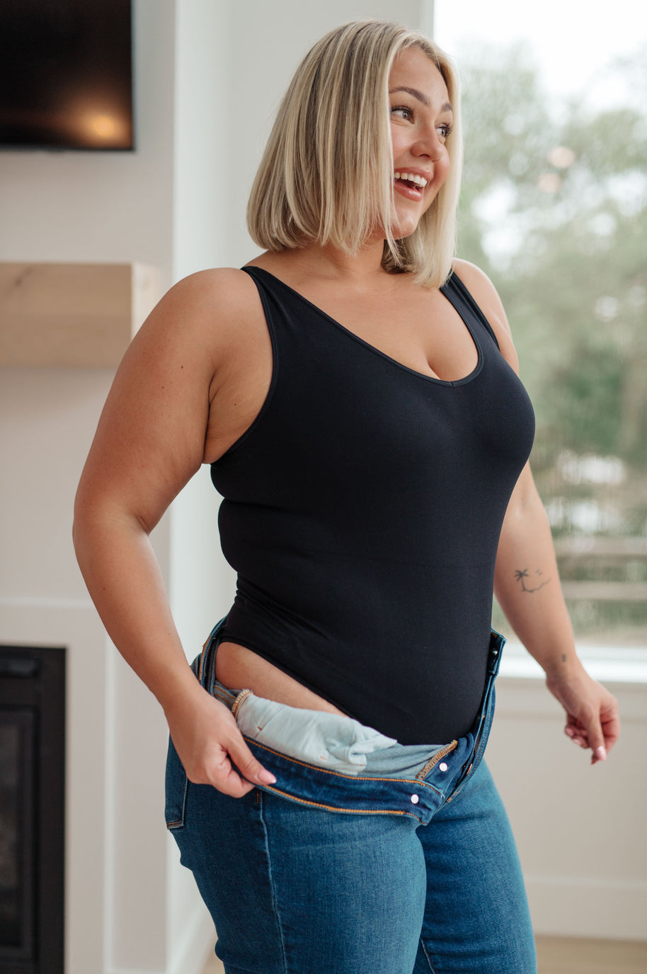 The Basics Bodysuit In Black-Womens-Ave Shops-[option4]-[option5]-[option6]-[option7]-[option8]-Shop-Boutique-Clothing-for-Women-Online