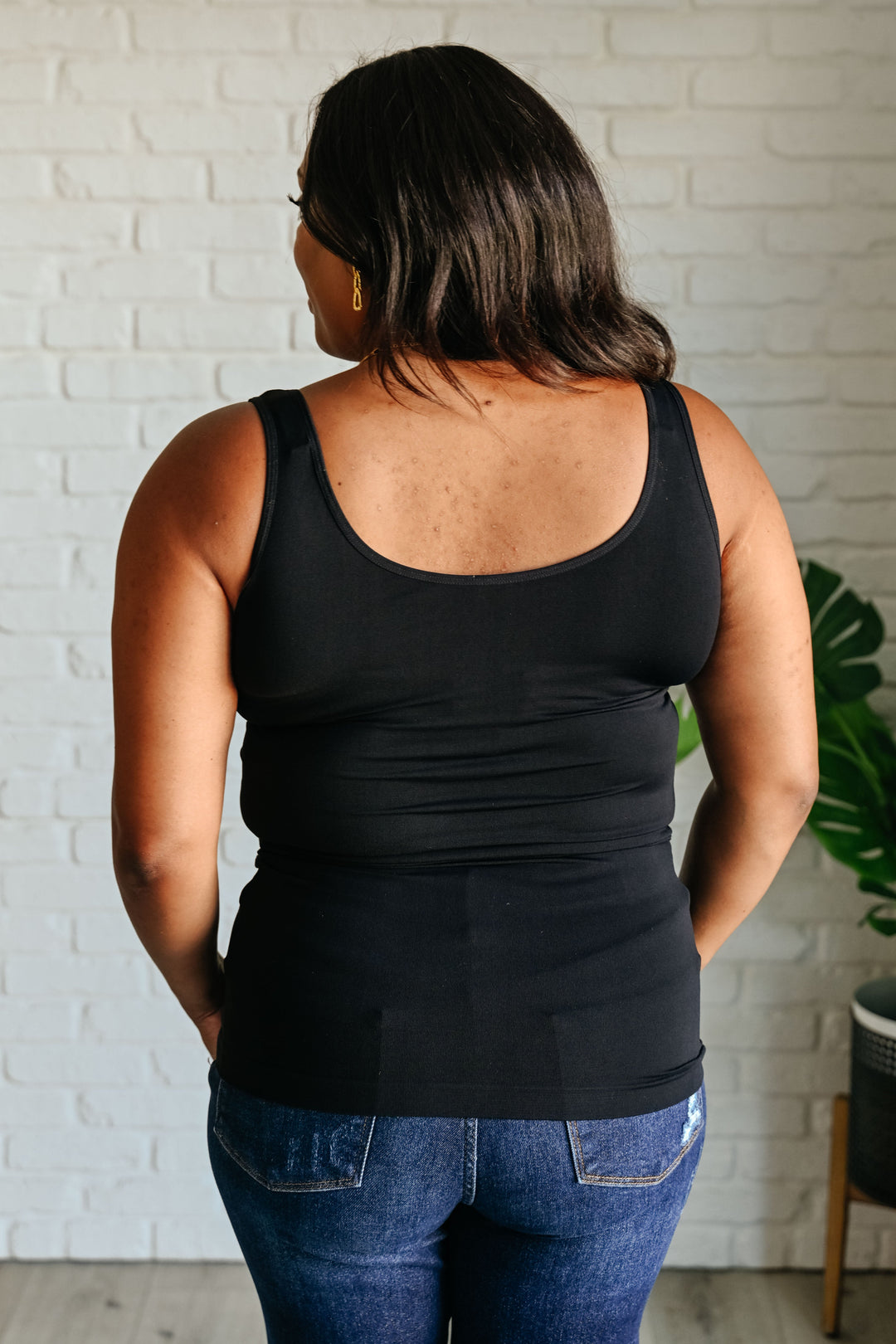 The Basics Reversible Longline Tank in Black-Tops-Ave Shops-[option4]-[option5]-[option6]-[option7]-[option8]-Shop-Boutique-Clothing-for-Women-Online