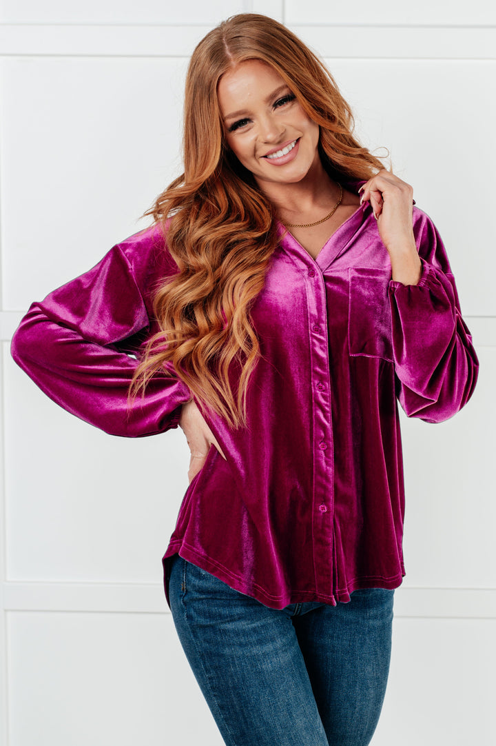 The Best Policy Velvet Balloon Sleeve Top-Tops-Ave Shops-[option4]-[option5]-[option6]-[option7]-[option8]-Shop-Boutique-Clothing-for-Women-Online