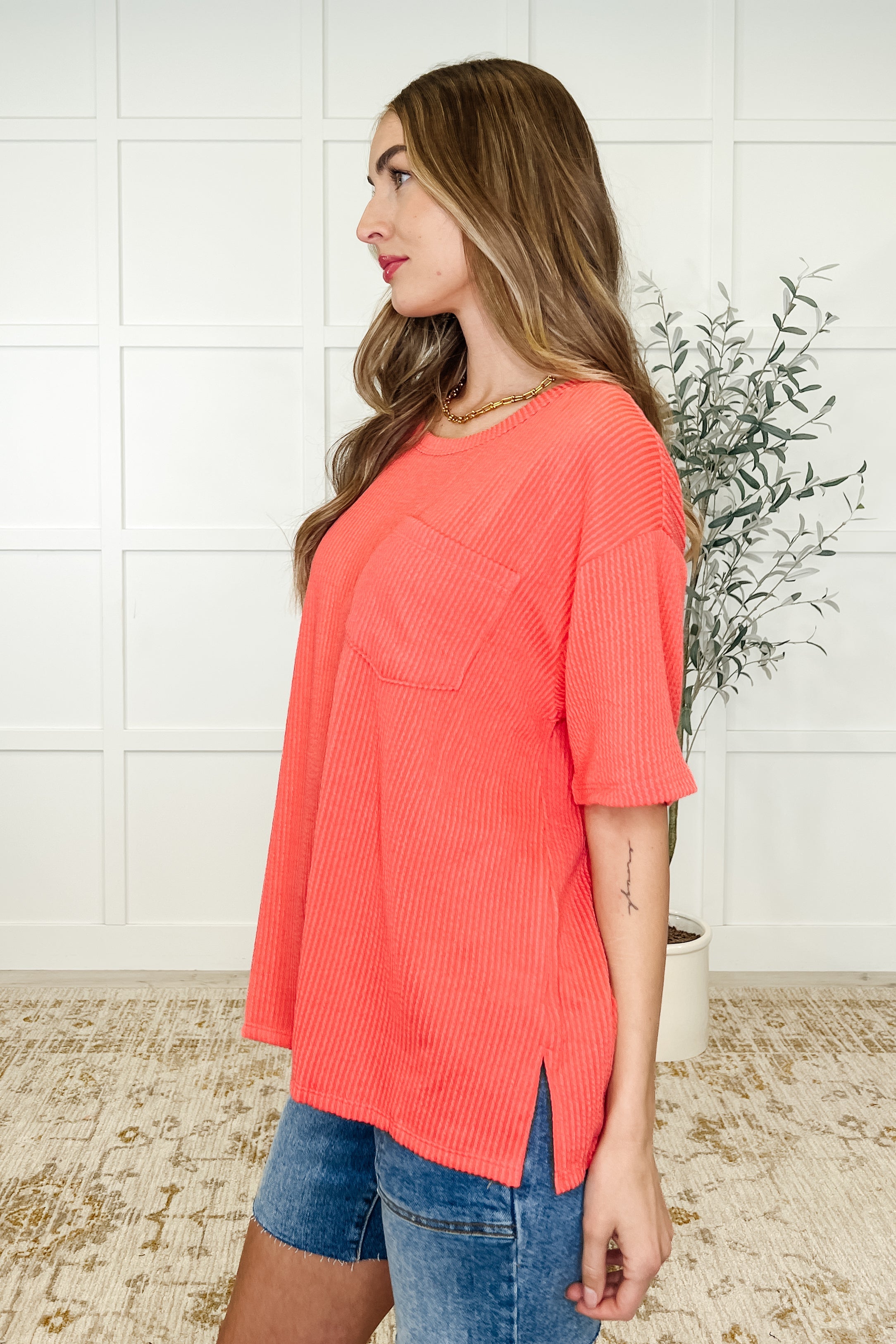 The Go-To Tee in Summer Coral-Womens-Ave Shops-[option4]-[option5]-[option6]-[option7]-[option8]-Shop-Boutique-Clothing-for-Women-Online