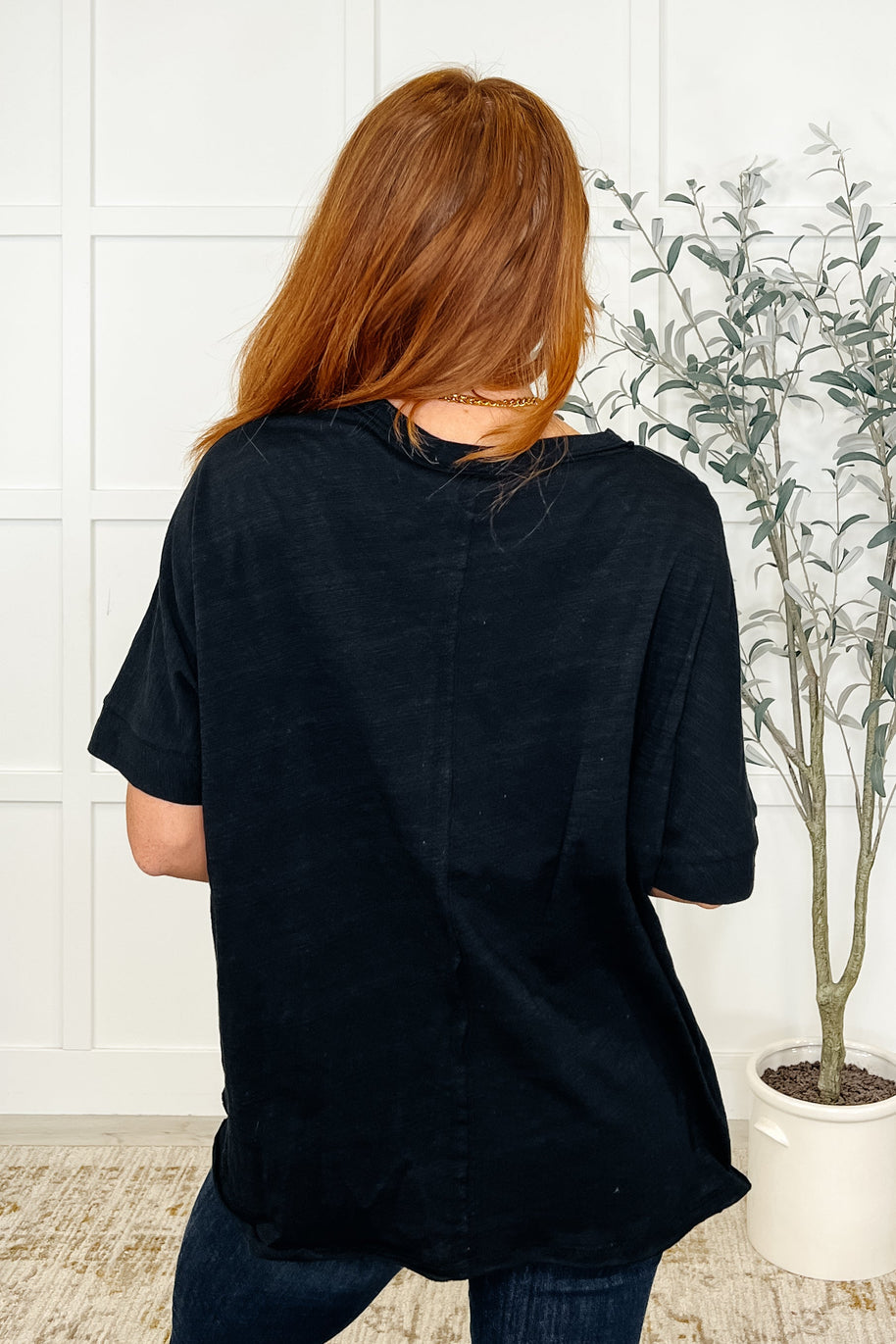 The Layback Relaxed Basic Tee in Black-Womens-Ave Shops-[option4]-[option5]-[option6]-[option7]-[option8]-Shop-Boutique-Clothing-for-Women-Online