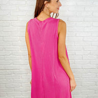 The Power I Hold V-Neck Ribbed Knit Dress in Fuchsia-Womens-Ave Shops-[option4]-[option5]-[option6]-[option7]-[option8]-Shop-Boutique-Clothing-for-Women-Online