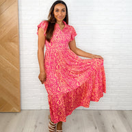 The Way You Move Flutter Sleeve Dress in Fuchsia-Womens-Ave Shops-[option4]-[option5]-[option6]-[option7]-[option8]-Shop-Boutique-Clothing-for-Women-Online