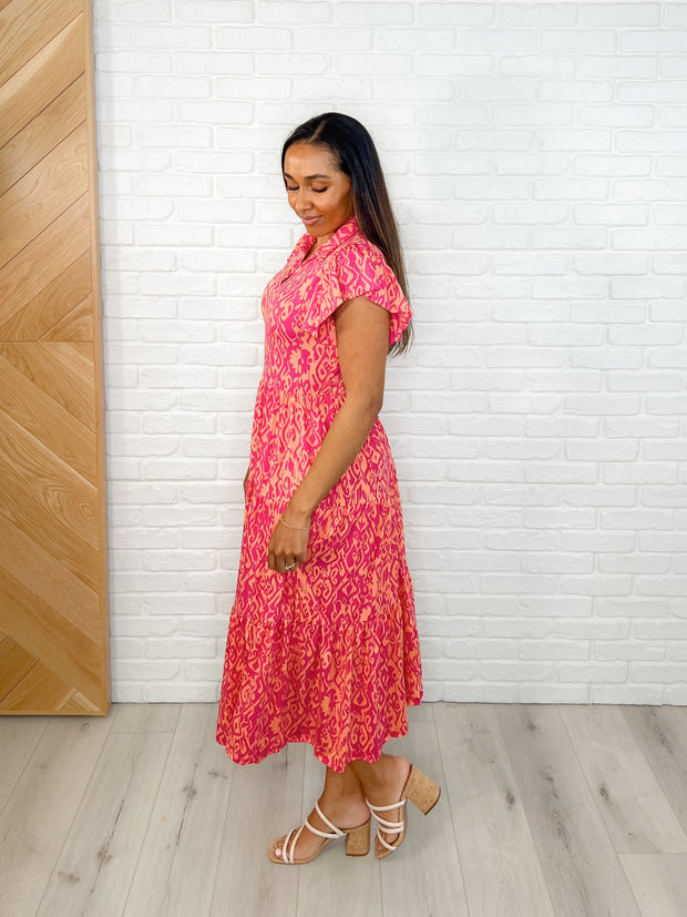 The Way You Move Flutter Sleeve Dress in Fuchsia-Womens-Ave Shops-[option4]-[option5]-[option6]-[option7]-[option8]-Shop-Boutique-Clothing-for-Women-Online
