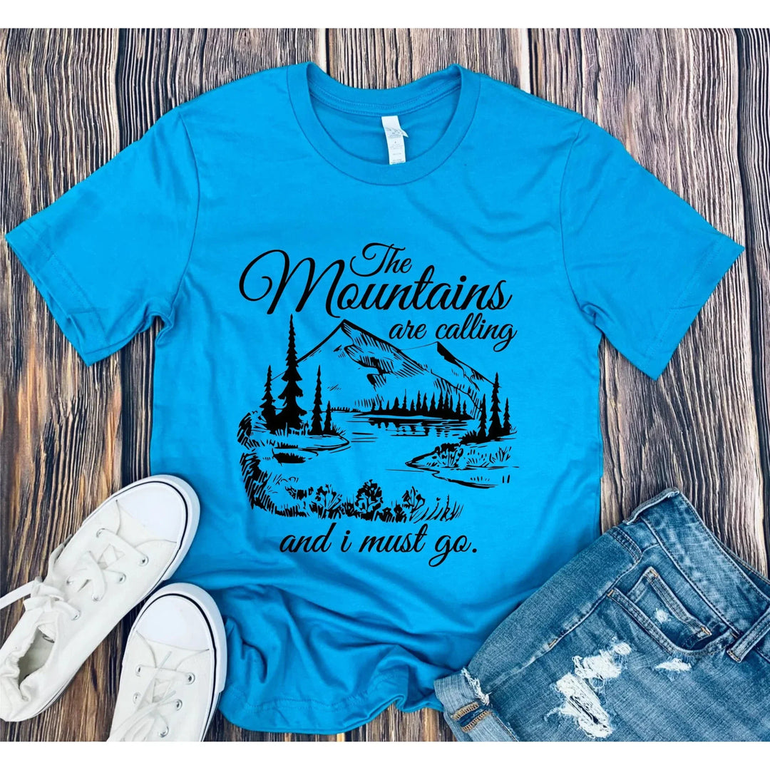 The Mountains are Calling Graphic Tee with color options-Gabreila Wholesale-[option4]-[option5]-[option6]-[option7]-[option8]-Shop-Boutique-Clothing-for-Women-Online