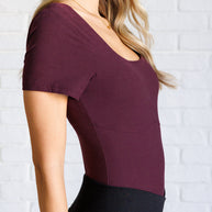 They're Not Like Us Square Neck Bodysuit in Cassis-Tops-Ave Shops-[option4]-[option5]-[option6]-[option7]-[option8]-Shop-Boutique-Clothing-for-Women-Online