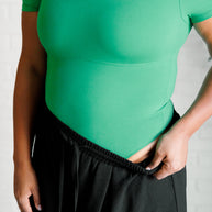 They're Not Like Us Square Neck Bodysuit in Emerald Green-Tops-Ave Shops-[option4]-[option5]-[option6]-[option7]-[option8]-Shop-Boutique-Clothing-for-Women-Online