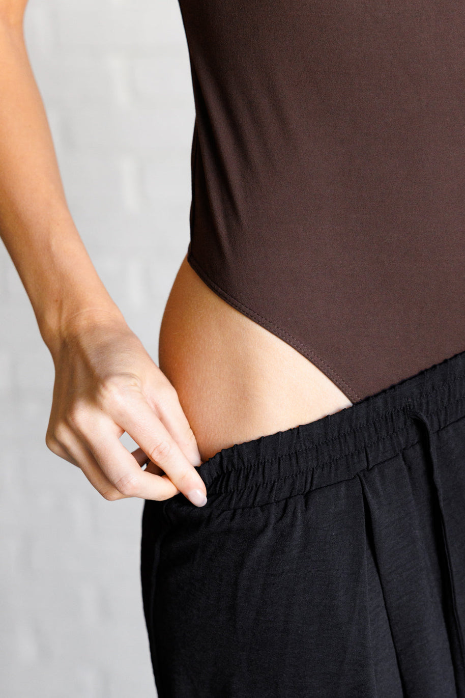 They're Not Like Us Square Neck Bodysuit in Espresso-Tops-Ave Shops-[option4]-[option5]-[option6]-[option7]-[option8]-Shop-Boutique-Clothing-for-Women-Online