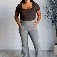 They're Not Like Us Square Neck Bodysuit in Espresso-Tops-Ave Shops-[option4]-[option5]-[option6]-[option7]-[option8]-Shop-Boutique-Clothing-for-Women-Online