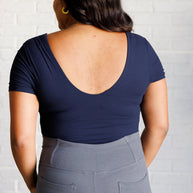 They're Not Like Us Square Neck Bodysuit in Navy-Tops-Ave Shops-[option4]-[option5]-[option6]-[option7]-[option8]-Shop-Boutique-Clothing-for-Women-Online