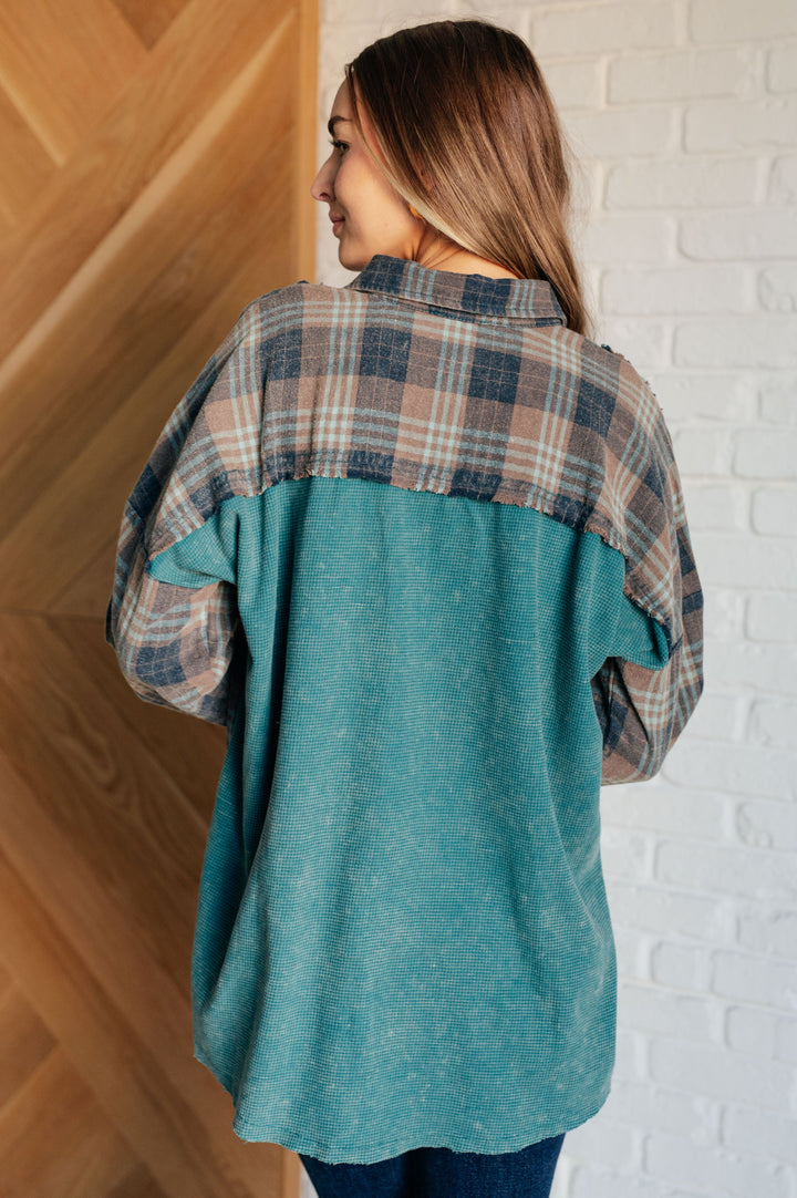 Tied for Time Thermal Plaid Button Up-Tops-Ave Shops-[option4]-[option5]-[option6]-[option7]-[option8]-Shop-Boutique-Clothing-for-Women-Online