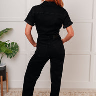 Judy Blue Tilda Short Sleeve Control Top Denim Jumpsuit-Womens-Ave Shops-[option4]-[option5]-[option6]-[option7]-[option8]-Shop-Boutique-Clothing-for-Women-Online