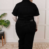 Judy Blue Tilda Short Sleeve Control Top Denim Jumpsuit-Womens-Ave Shops-[option4]-[option5]-[option6]-[option7]-[option8]-Shop-Boutique-Clothing-for-Women-Online