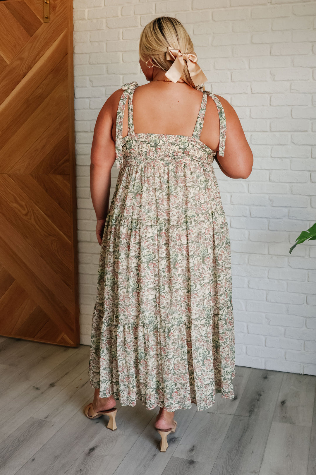 Tiptoe Through the Tulips Square Neck Tiered Dress-Dresses-Ave Shops-[option4]-[option5]-[option6]-[option7]-[option8]-Shop-Boutique-Clothing-for-Women-Online