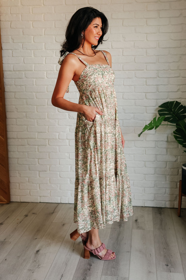 Tiptoe Through the Tulips Square Neck Tiered Dress-Dresses-Ave Shops-[option4]-[option5]-[option6]-[option7]-[option8]-Shop-Boutique-Clothing-for-Women-Online