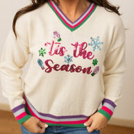 Tis the Season Sequin Cream Sweater-Womens-Ave Shops-[option4]-[option5]-[option6]-[option7]-[option8]-Shop-Boutique-Clothing-for-Women-Online
