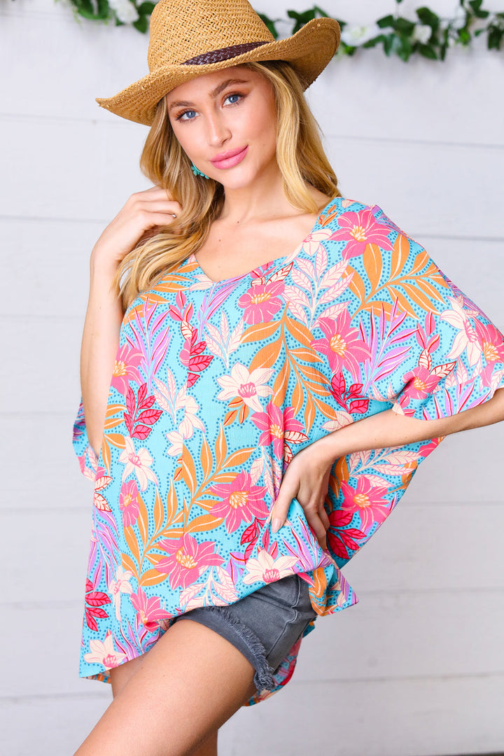 Multicolor Tropical Floral Print Woven Top-Haptics-[option4]-[option5]-[option6]-[option7]-[option8]-Shop-Boutique-Clothing-for-Women-Online